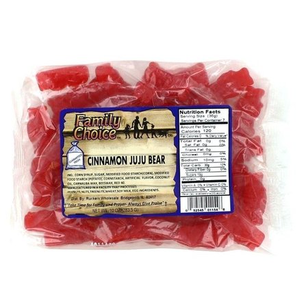 FAMILY CHOICE Juju Bear Candy, Cinnamon Flavor, 115 oz 1154